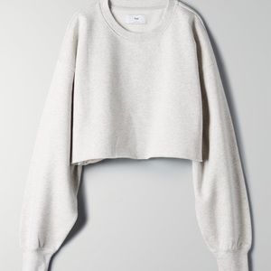 TNA cozy fleece boyfriend cropped sweatshirt